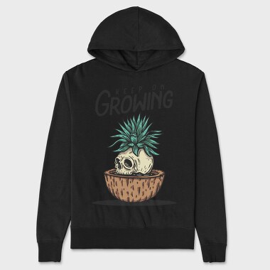 Keep On Growing Skull, Hanorac Oversize Barbati (Unisex)