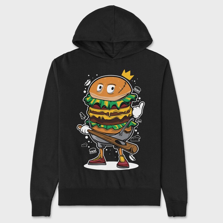 King Burger, Hanorac Oversize Barbati (Unisex)