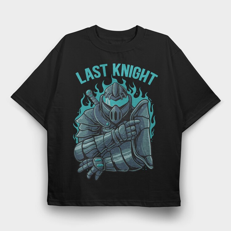 Last Knight Flame, Tricou Oversize Barbati (Unisex)