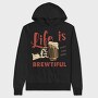 Life Is Brewtiful, Hanorac Oversize Barbati (Unisex)