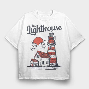 Lighthouse House, Tricou Oversize Barbati (Unisex)