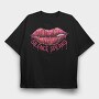 Lips Speak Silence, Tricou Oversize Barbati (Unisex)