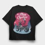 Merry Motorbike Santa, Tricou Oversize Barbati (Unisex)