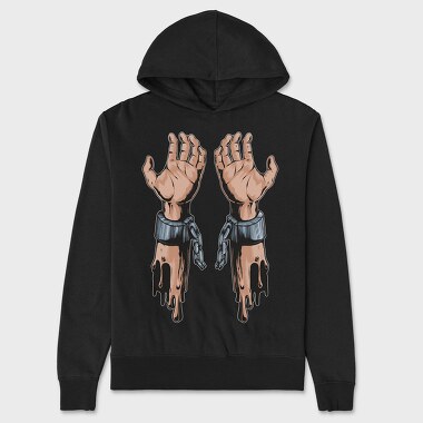 Metal Hands Dripping, Hanorac Oversize Barbati (Unisex)