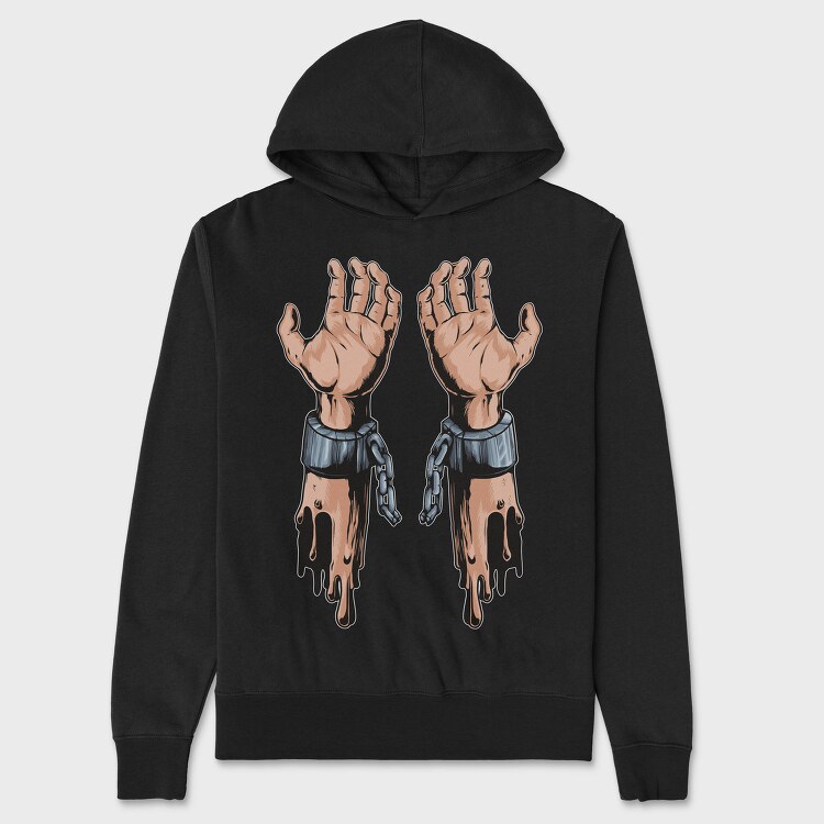 Metal Hands Dripping, Hanorac Oversize Barbati (Unisex)
