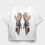Metal Hands Dripping, Tricou Oversize Barbati (Unisex)