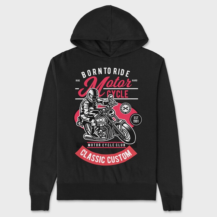 Motorcycle Club Classic, Hanorac Oversize Barbati (Unisex)
