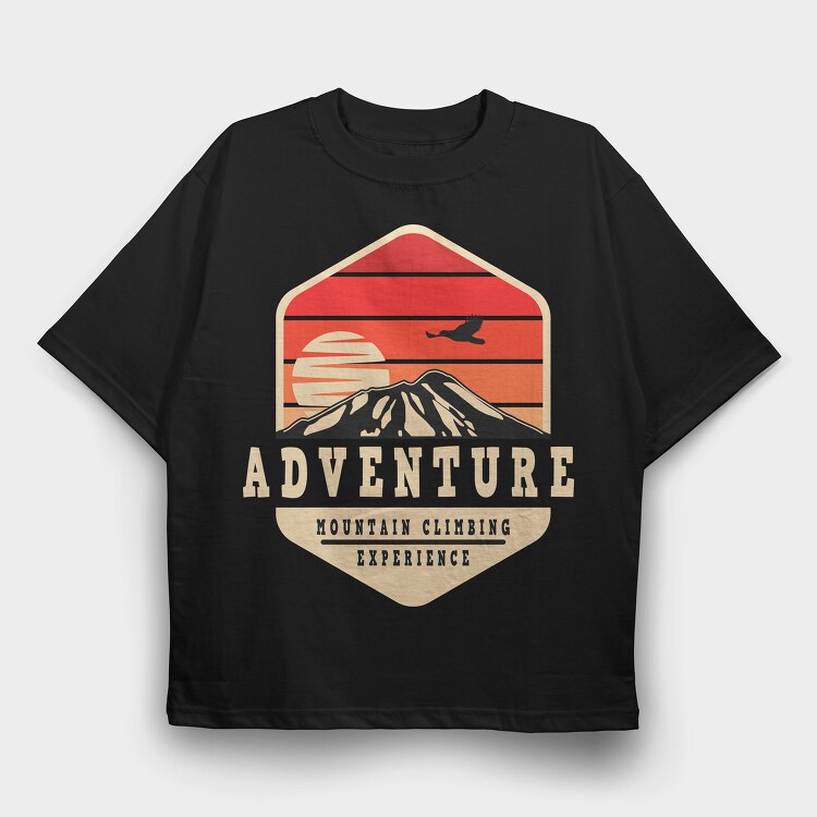 Mountain Adventure Climb, Tricou Oversize Barbati (Unisex)