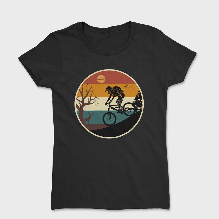 Mountain Bike Sunset, Tricou Femei