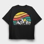 Mountain Sunset, Tricou Oversize Barbati (Unisex)