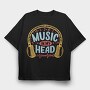 Music In My Head, Tricou Oversize Barbati (Unisex)