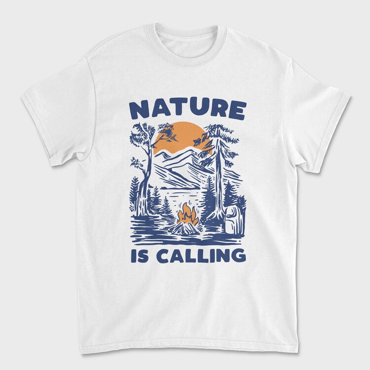Nature Campfire Call, Tricou Barbati (Unisex)