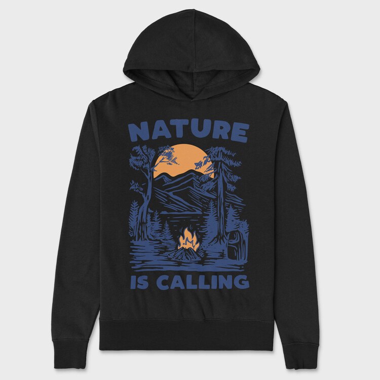 Nature Campfire Call, Hanorac Oversize Barbati (Unisex)