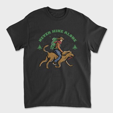 Never Hike Alone, Tricou Barbati (Unisex)