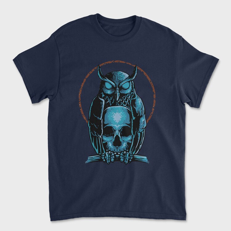 Owl Skull Emblem, Tricou Barbati (Unisex)