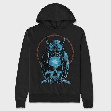 Owl Skull Emblem, Hanorac Oversize Barbati (Unisex)