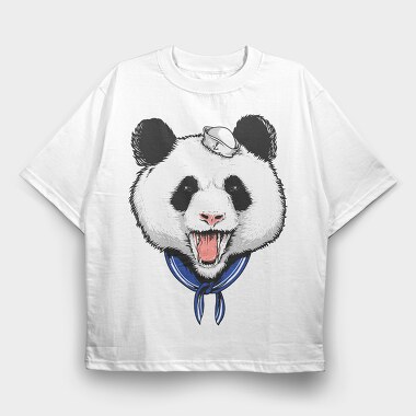 Panda Sailor Roar, Tricou Oversize Barbati (Unisex)