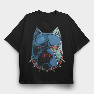 Pittbull Rage, Tricou Oversize Barbati (Unisex)