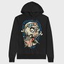 Popcorn Skull 3D, Hanorac Oversize Barbati (Unisex)