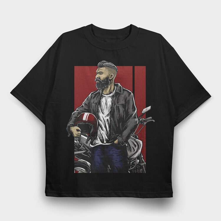 Punisher Rider, Tricou Oversize Barbati (Unisex)