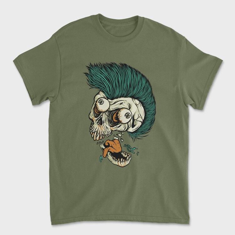 Punk Skull, Tricou Barbati (Unisex)