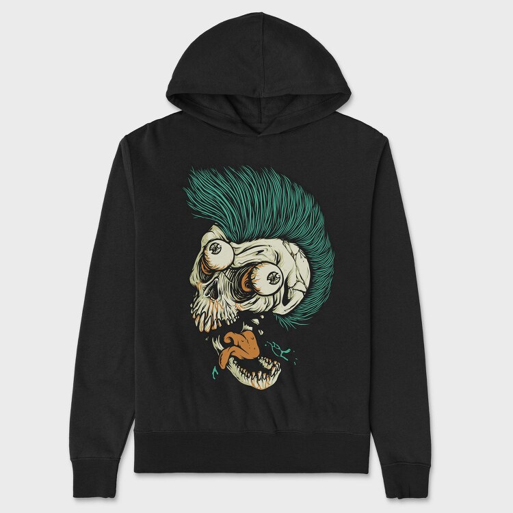 Punk Skull, Hanorac Oversize Barbati (Unisex)