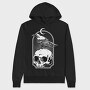 Raven Moon Skull, Hanorac Oversize Barbati (Unisex)