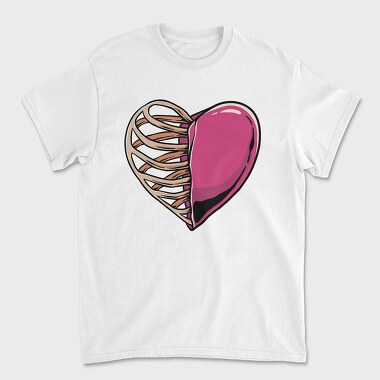 Ribbed Heart, Tricou Barbati (Unisex)