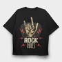 Rock On Rules, Tricou Oversize Barbati (Unisex)