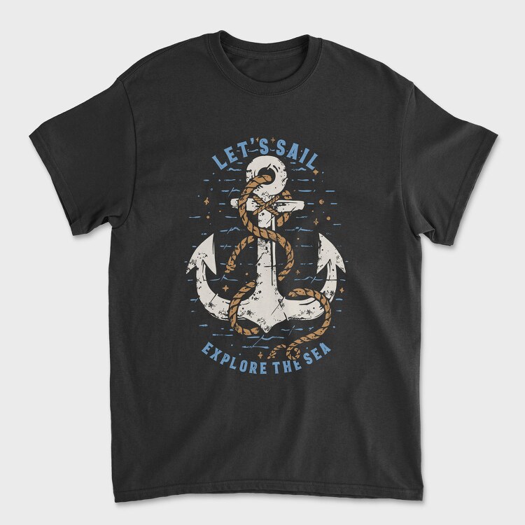 Sail The Sea, Tricou Barbati (Unisex)