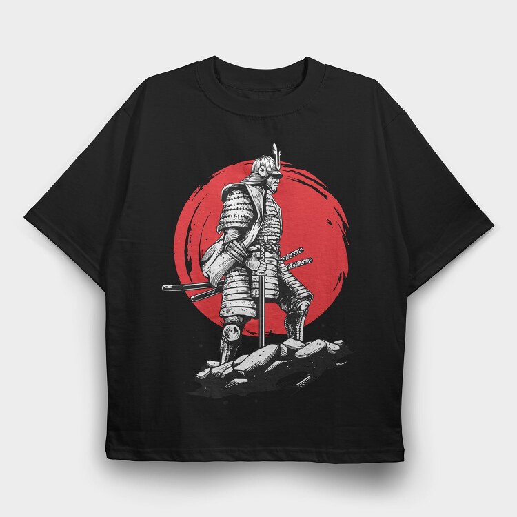 Samurai Warrior 1, Tricou Oversize Barbati (Unisex)