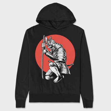 Samurai Warrior, Hanorac Oversize Barbati (Unisex)