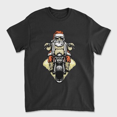 Santa Biker, Tricou Barbati (Unisex)