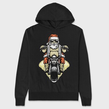 Santa Biker, Hanorac Oversize Barbati (Unisex)