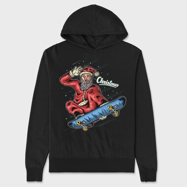 Santa Skateboarding, Hanorac Oversize Barbati (Unisex)