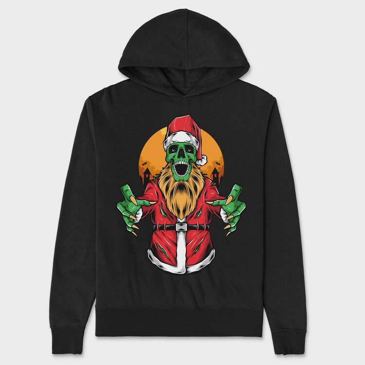 Santa Skull Horror, Hanorac Oversize Barbati (Unisex)