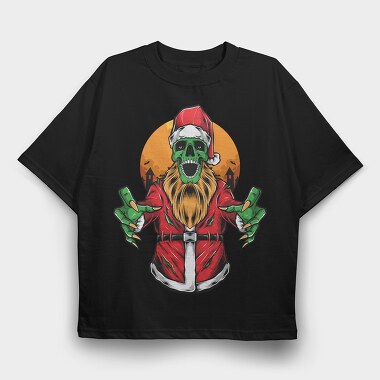 Santa Skull Horror, Tricou Oversize Barbati (Unisex)