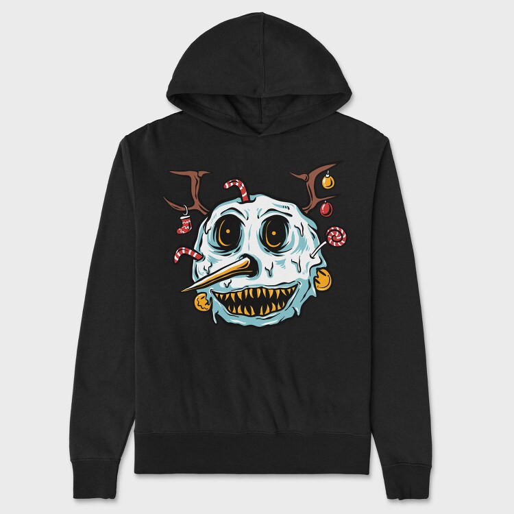 Santa Skull, Hanorac Oversize Barbati (Unisex)