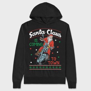 Santas Motorcycle Ride, Hanorac Oversize Barbati (Unisex)