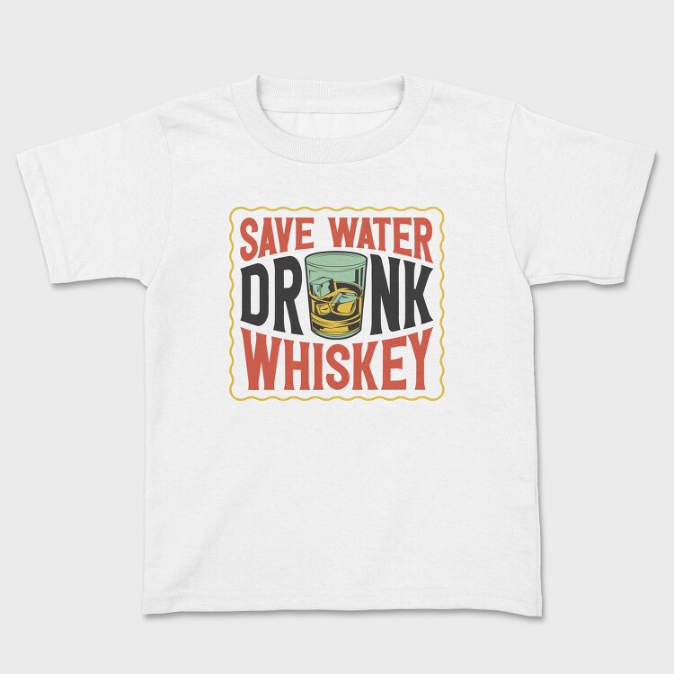 Save Water Drink Whiskey, Tricou Copii