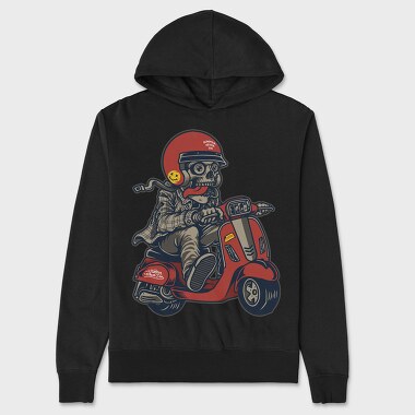 Scooter Never Die, Hanorac Oversize Barbati (Unisex)