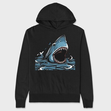 Shark Attack Splash, Hanorac Oversize Barbati (Unisex)