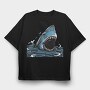 Shark Attack Splash, Tricou Oversize Barbati (Unisex)