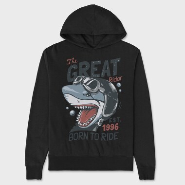 Shark Rider Born, Hanorac Oversize Barbati (Unisex)