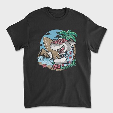 Shark Surf Chill, Tricou Barbati (Unisex)