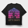 Skate Or Die, Tricou Oversize Barbati (Unisex)