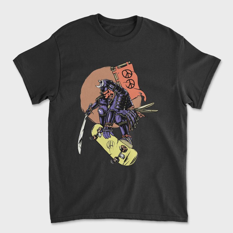 Skate Samurai, Tricou Barbati (Unisex)