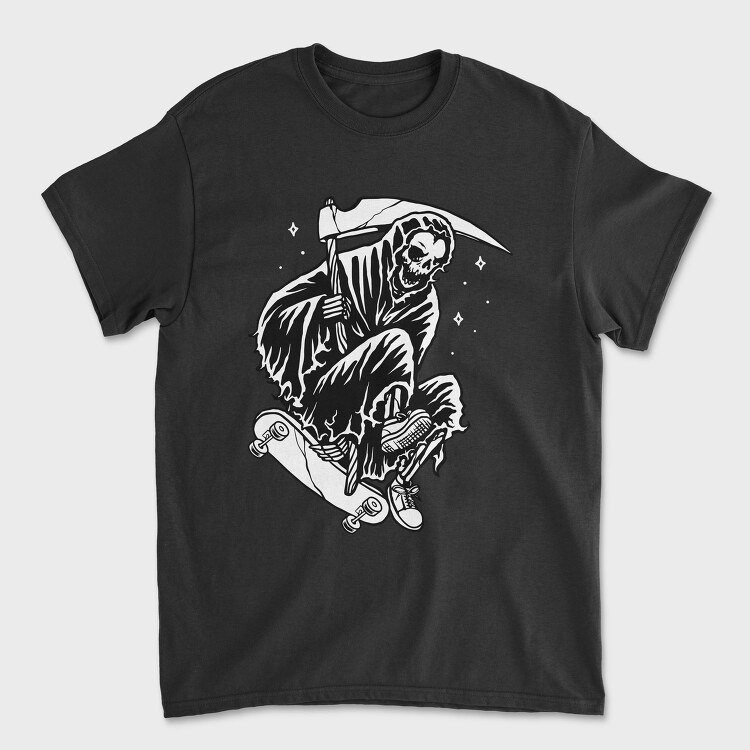 Skateboard Grim Reaper 1, Tricou Barbati (Unisex)