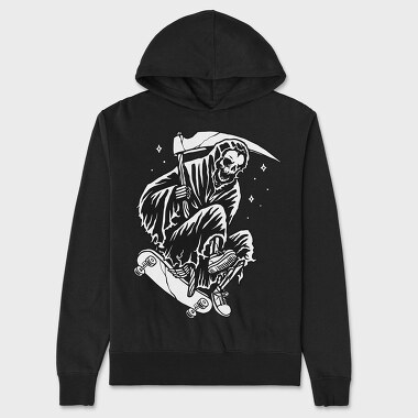 Skateboard Grim Reaper 1, Hanorac Oversize Barbati (Unisex)