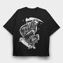 Skateboard Grim Reaper 1, Tricou Oversize Barbati (Unisex)